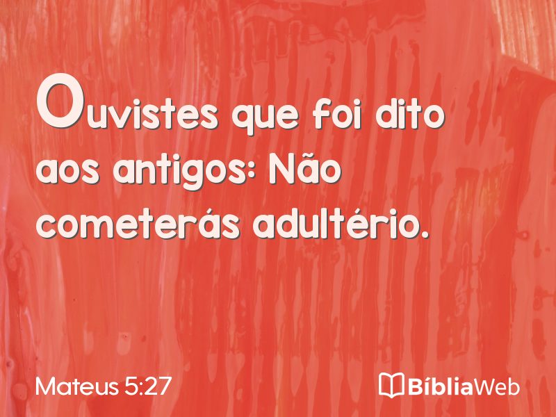 Mateus 5:27 em imagem para compartilhar