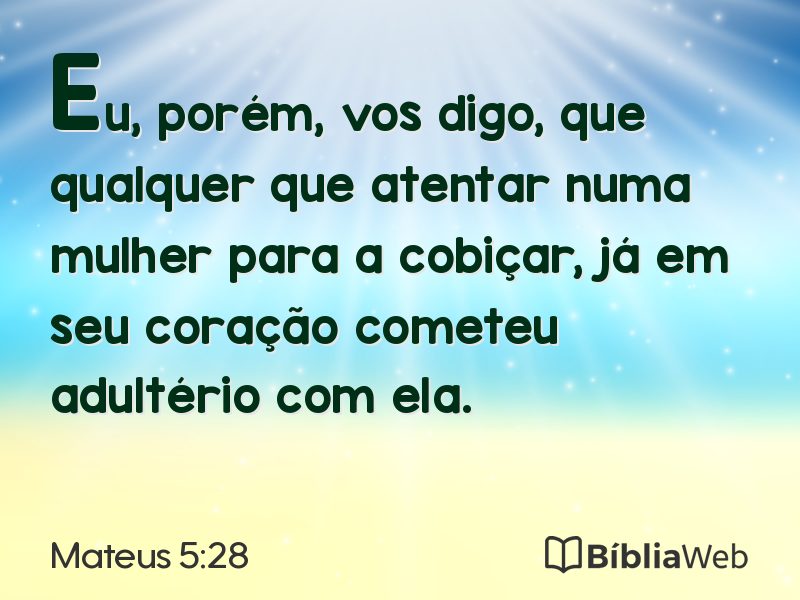 Mateus 5:28 em imagem para compartilhar