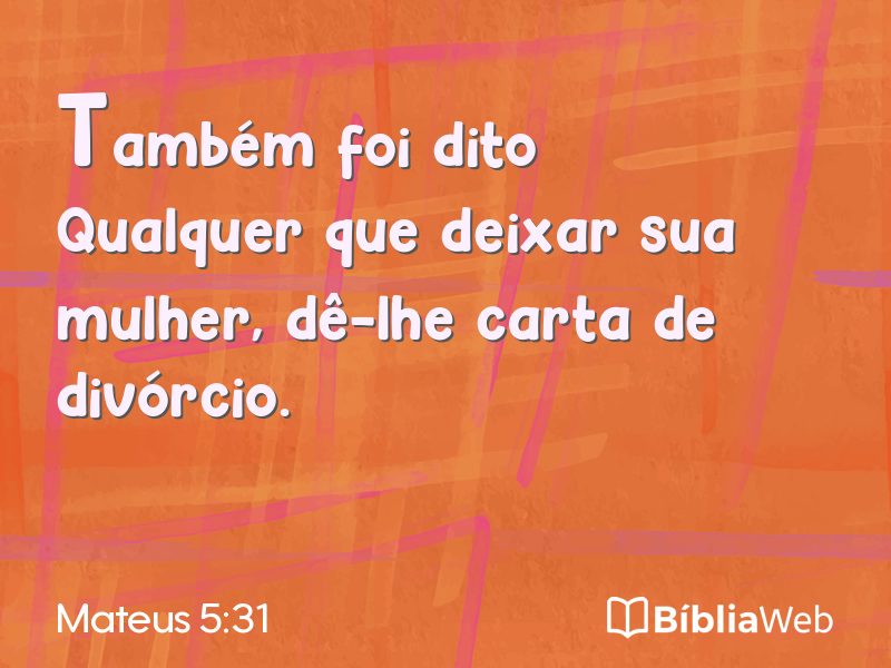 Mateus 5:31 em imagem para compartilhar