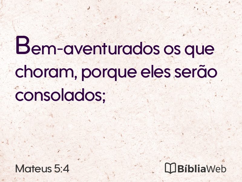 Mateus 5:4 em imagem para compartilhar