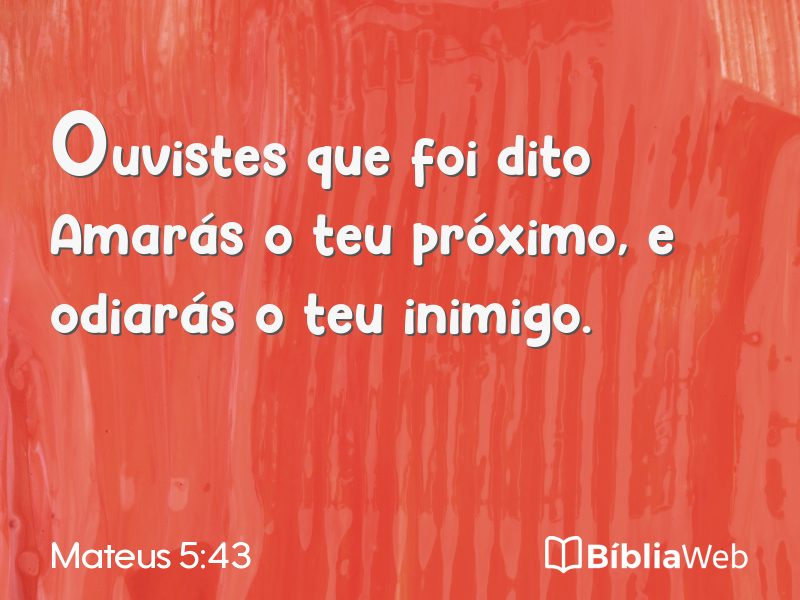 Mateus 5:43 em imagem para compartilhar