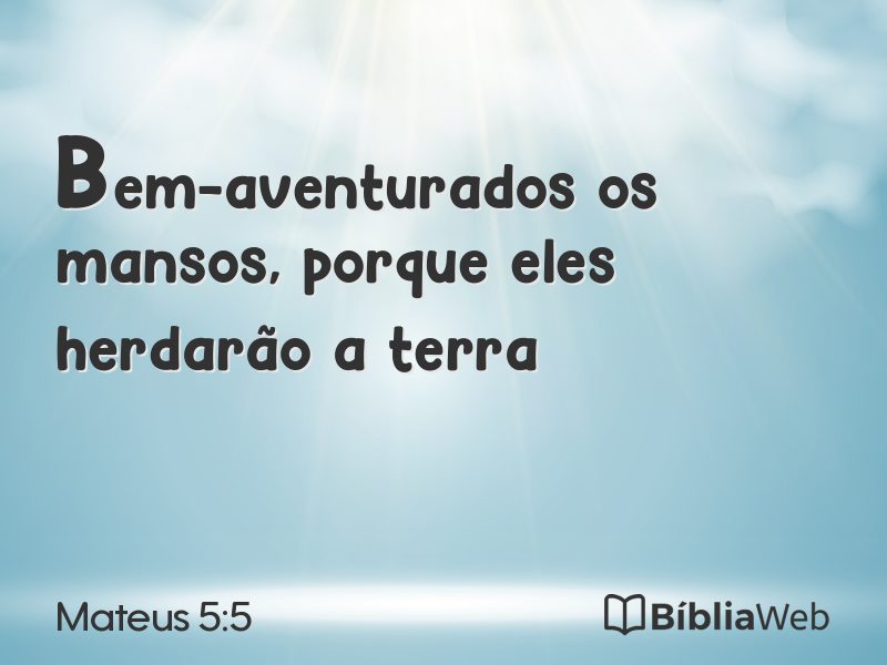Mateus 5:5 em imagem para compartilhar