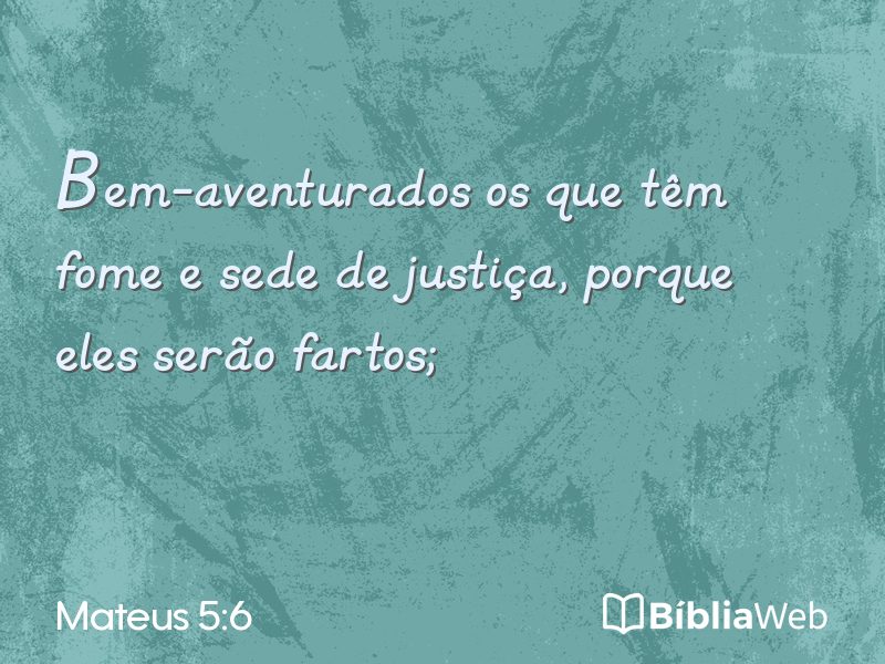Mateus 5:6 em imagem para compartilhar