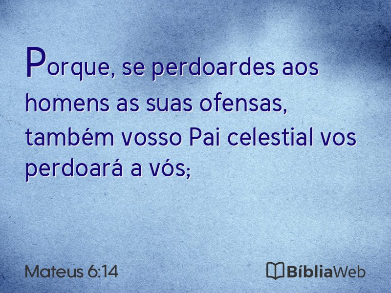 Mateus 6:14 em imagem para compartilhar