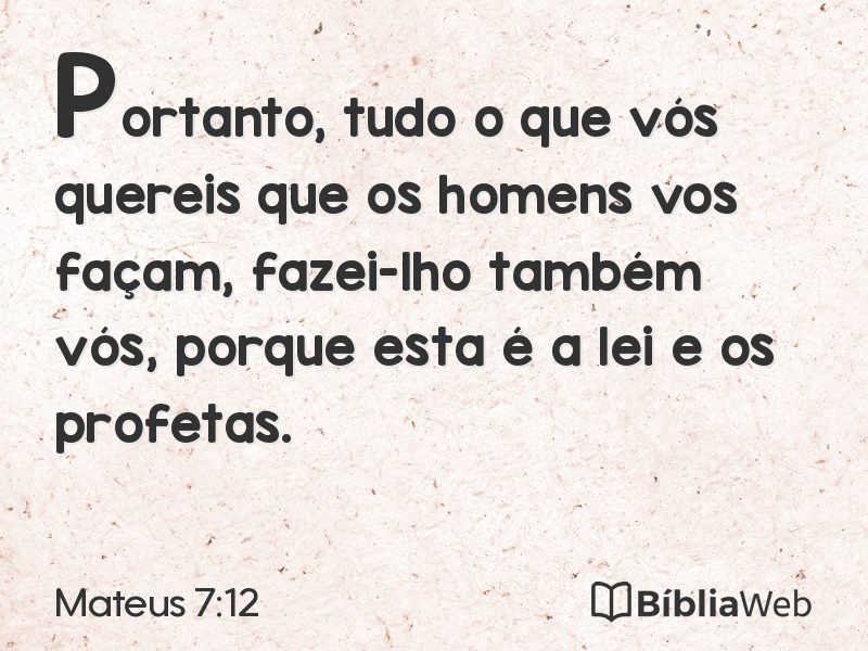 Mateus 7:12 em imagem para compartilhar