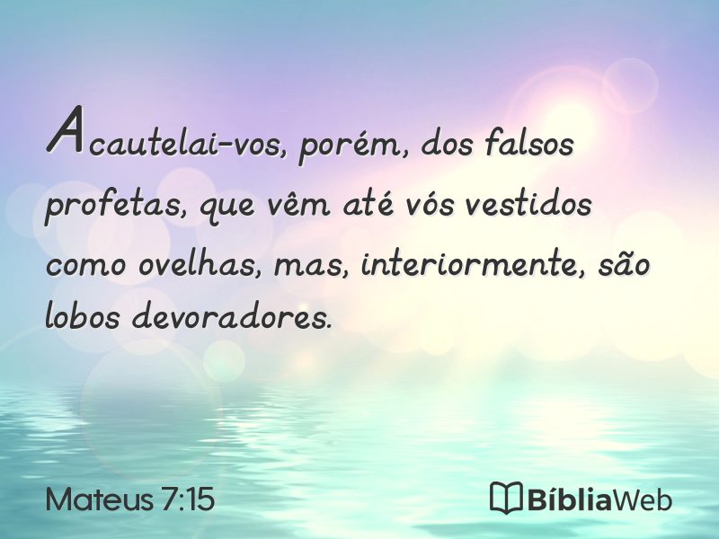 Mateus 7:15 em imagem para compartilhar