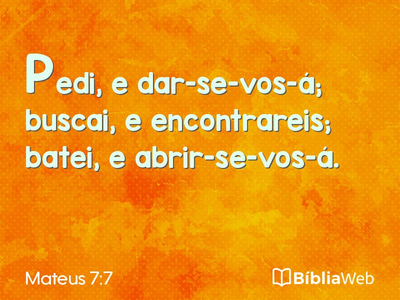 Mateus 7:7 em imagem para compartilhar