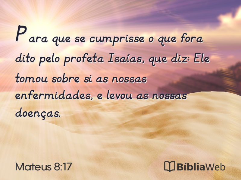 Mateus 8:17 em imagem para compartilhar