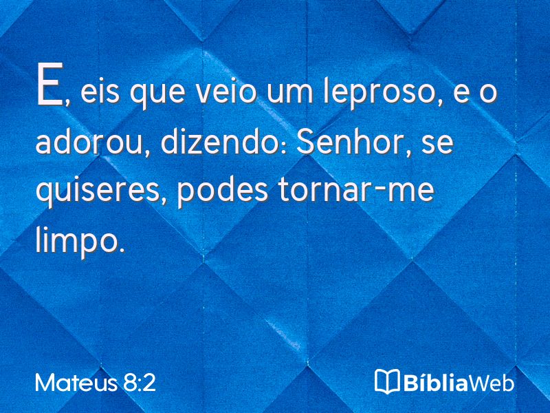 Mateus 8:2 em imagem para compartilhar
