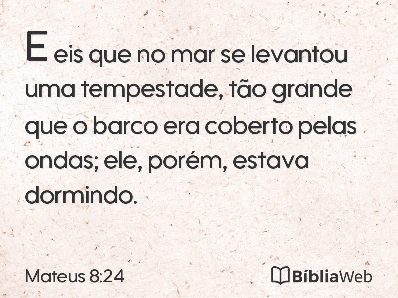 Mateus 8:24 em imagem para compartilhar