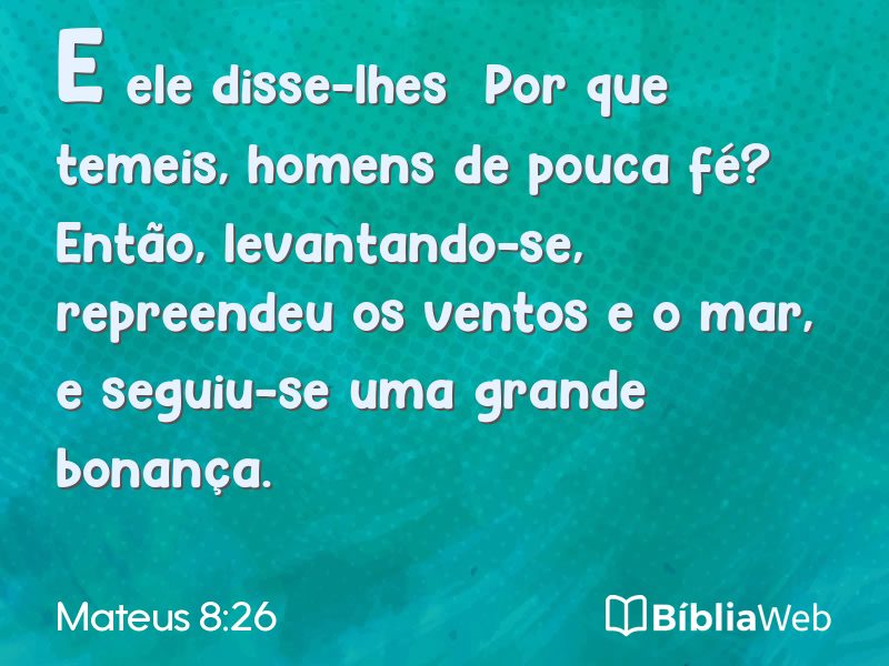 Mateus 8:26 em imagem para compartilhar