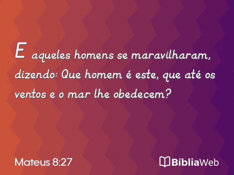 Mateus 8:27 em imagem para compartilhar