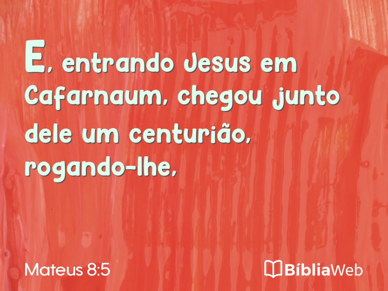 Mateus 8:5 em imagem para compartilhar