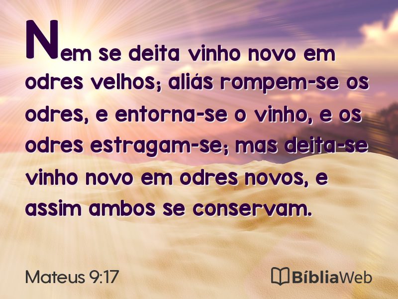 Mateus 9:17 em imagem para compartilhar