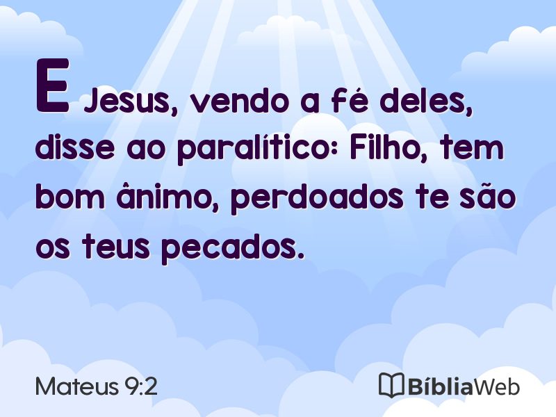 Mateus 9:2 em imagem para compartilhar