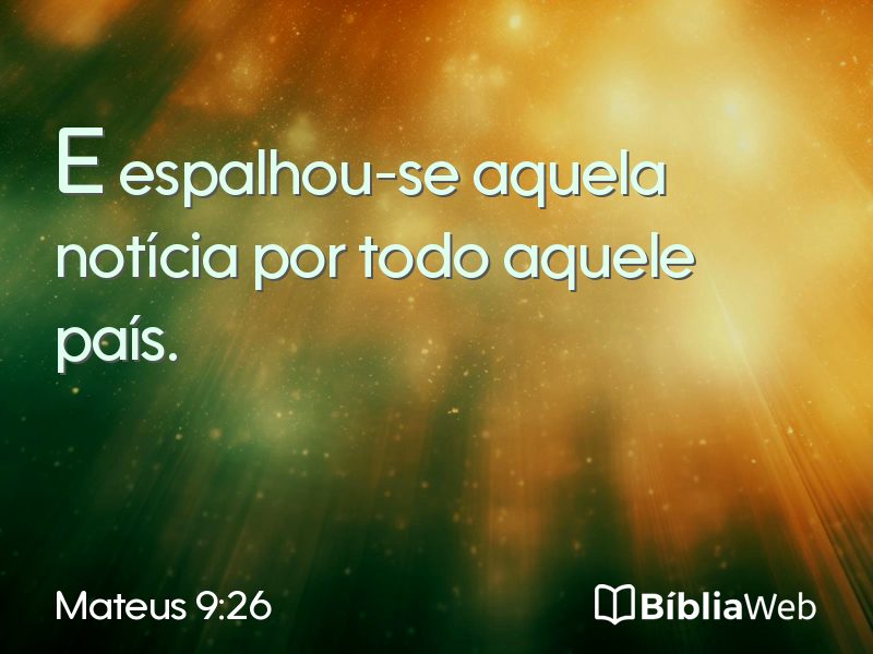 Mateus 9:26 em imagem para compartilhar