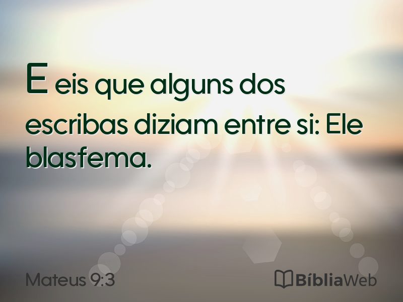 Mateus 9:3 em imagem para compartilhar