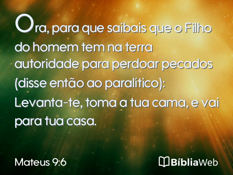Mateus 9:6 em imagem para compartilhar