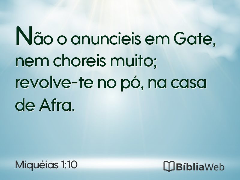Miquéias 1:10 em imagem para compartilhar