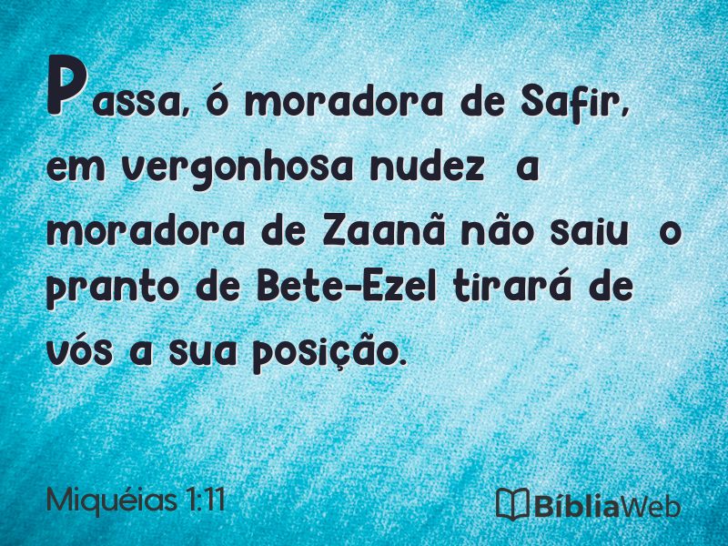 Miquéias 1:11 em imagem para compartilhar