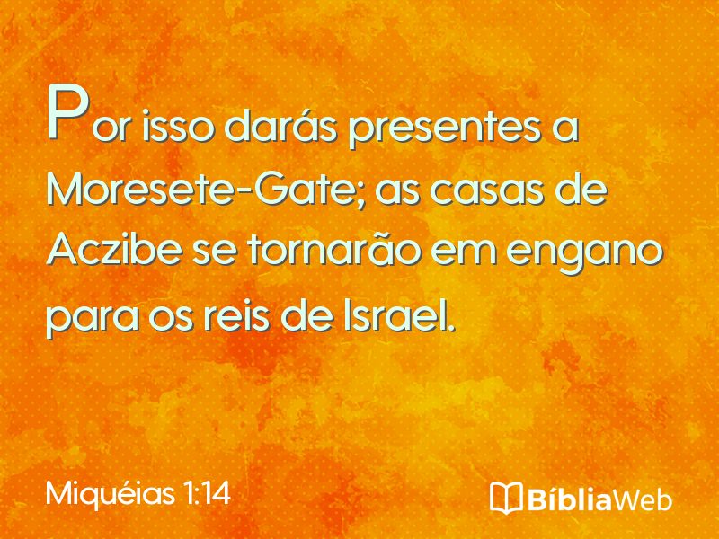 Miquéias 1:14 em imagem para compartilhar