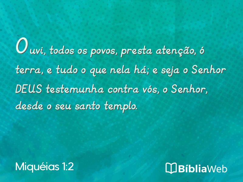 Miquéias 1:2 em imagem para compartilhar