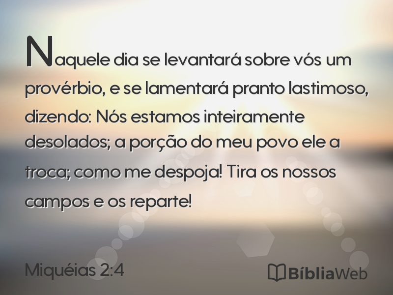 Miquéias 2:4 em imagem para compartilhar
