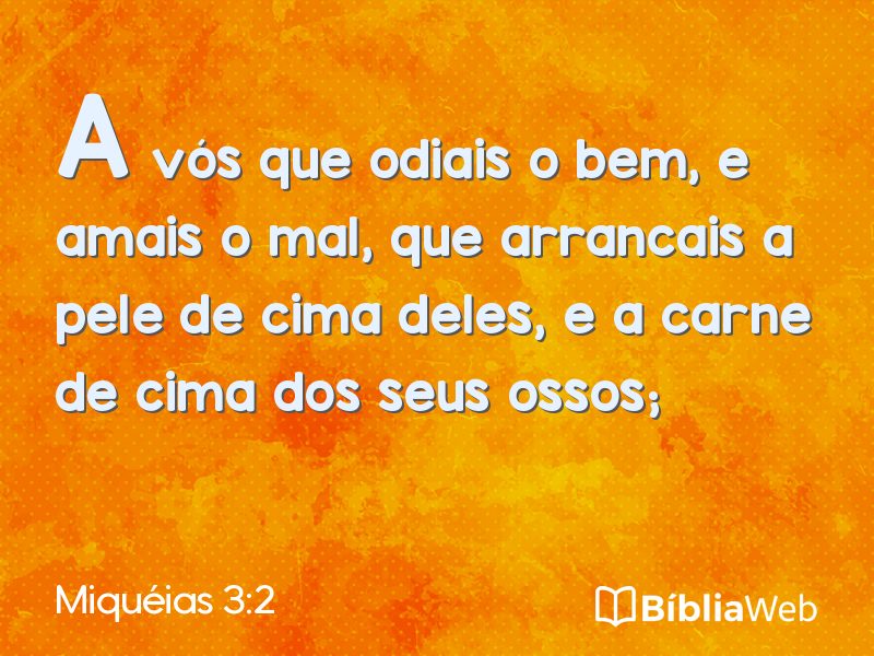 Miquéias 3:2 em imagem para compartilhar