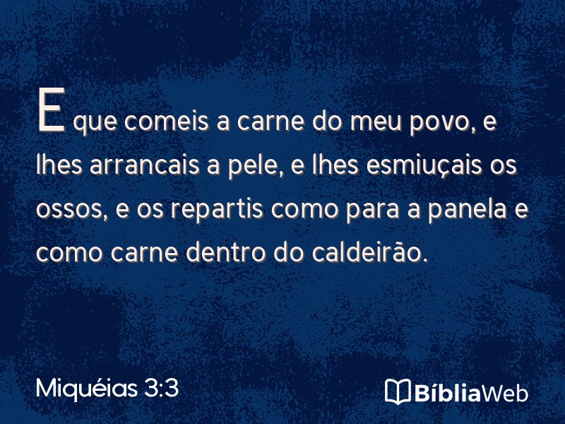 Miquéias 3:3 em imagem para compartilhar