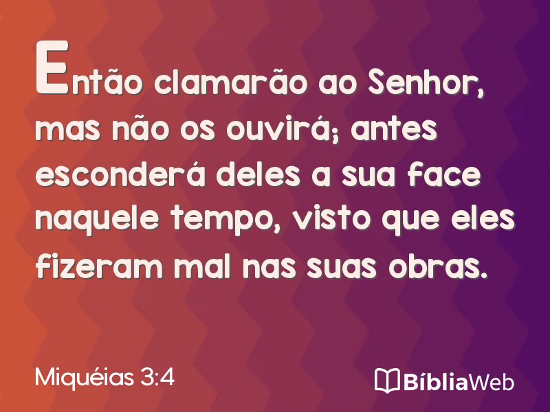 Miquéias 3:4 em imagem para compartilhar