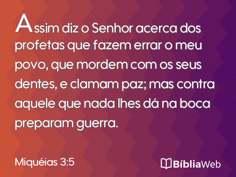 Miquéias 3:5 em imagem para compartilhar