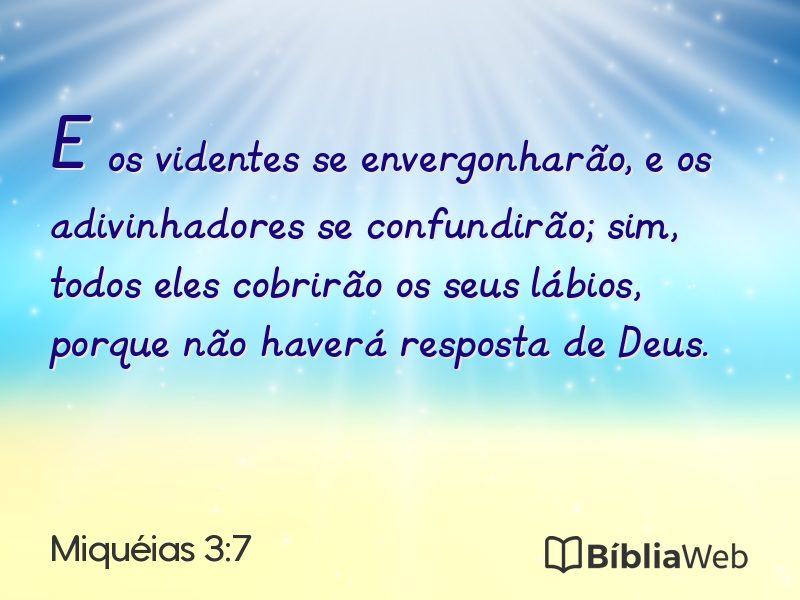 Miquéias 3:7 em imagem para compartilhar