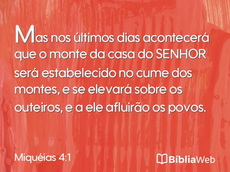 Miquéias 4:1 em imagem para compartilhar