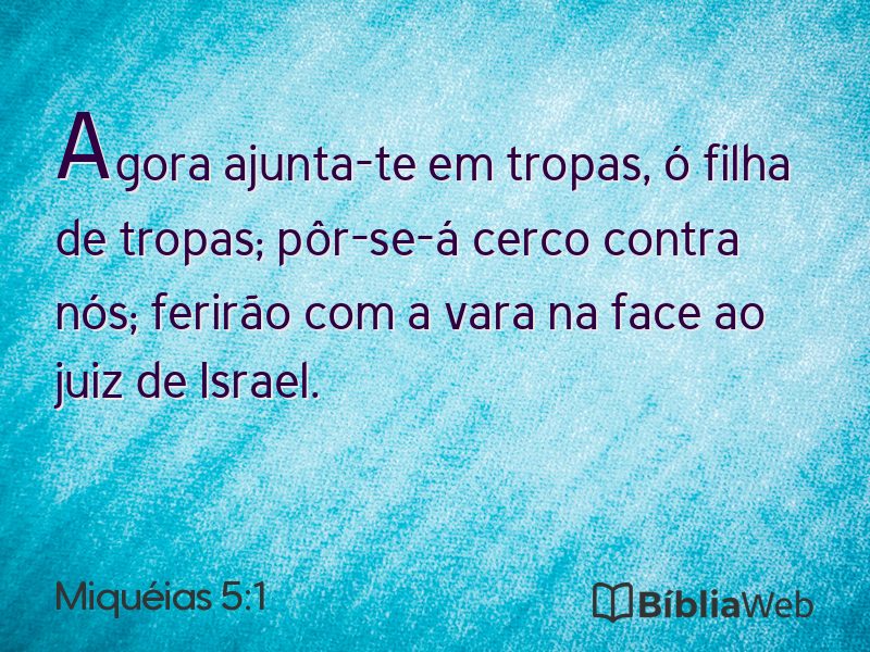 Miquéias 5:1 em imagem para compartilhar