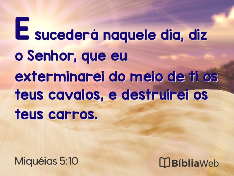 Miquéias 5:10 em imagem para compartilhar