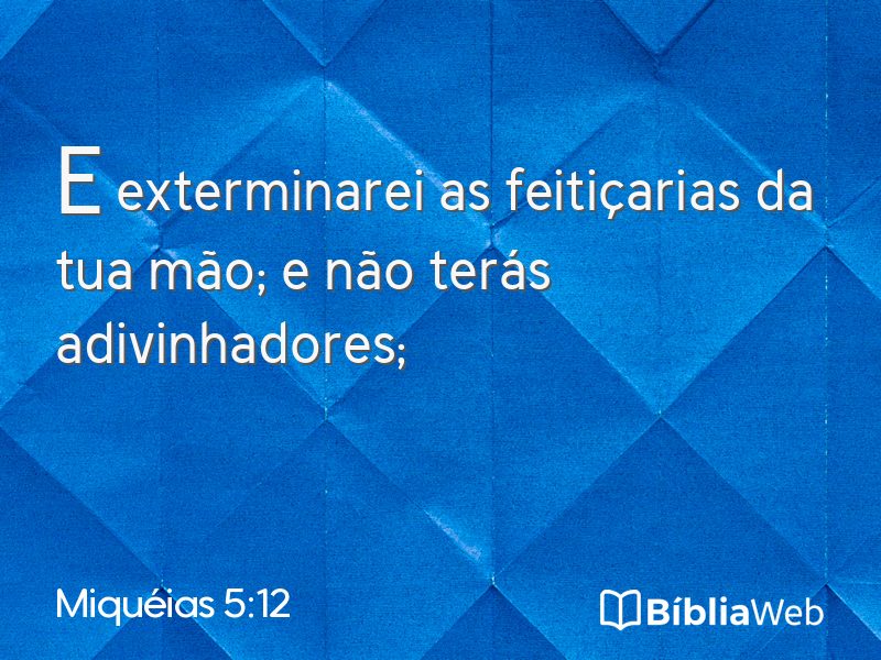 Miquéias 5:12 em imagem para compartilhar