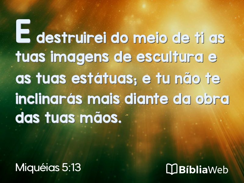 Miquéias 5:13 em imagem para compartilhar