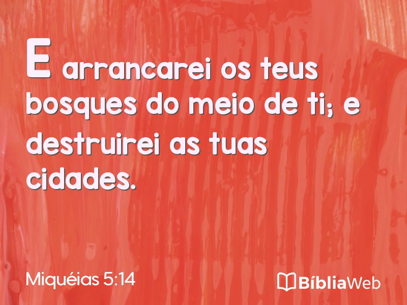 Miquéias 5:14 em imagem para compartilhar