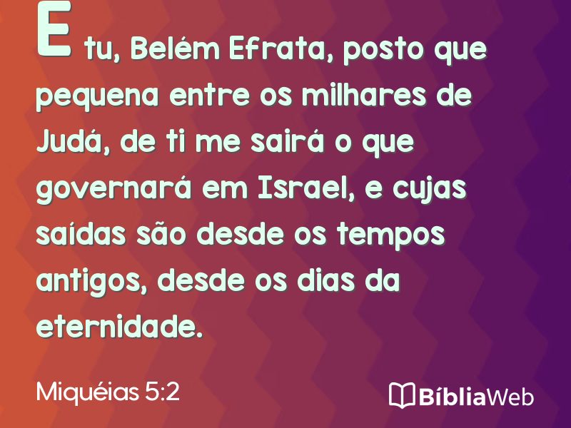 Miquéias 5:2 em imagem para compartilhar