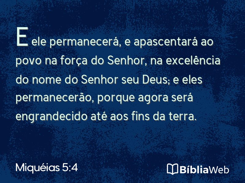 Miquéias 5:4 em imagem para compartilhar
