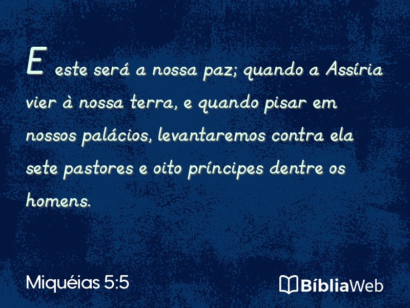 Miquéias 5:5 em imagem para compartilhar