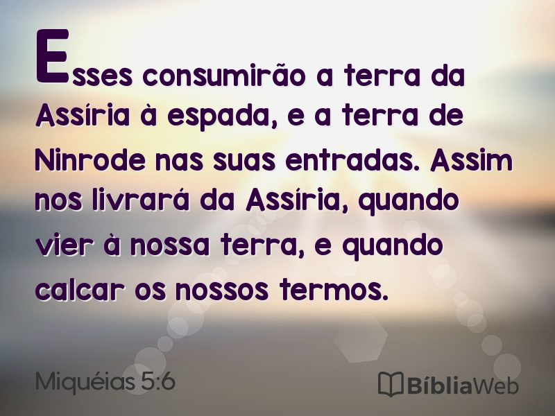 Miquéias 5:6 em imagem para compartilhar