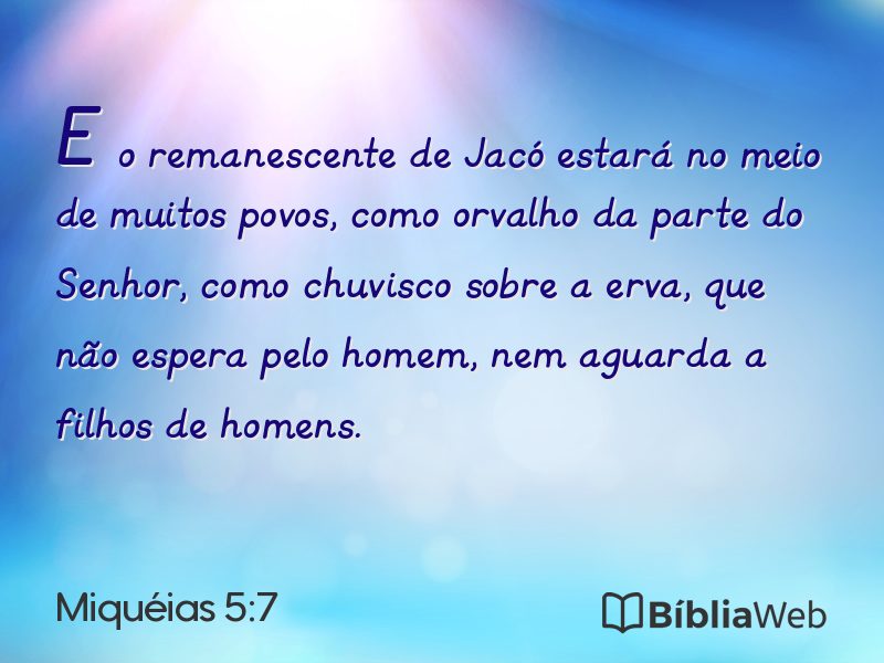 Miquéias 5:7 em imagem para compartilhar