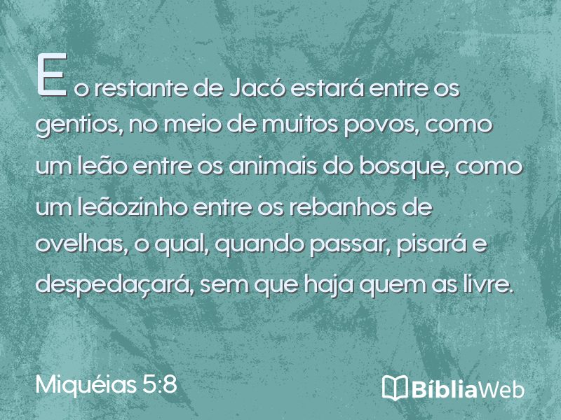 Miquéias 5:8 em imagem para compartilhar