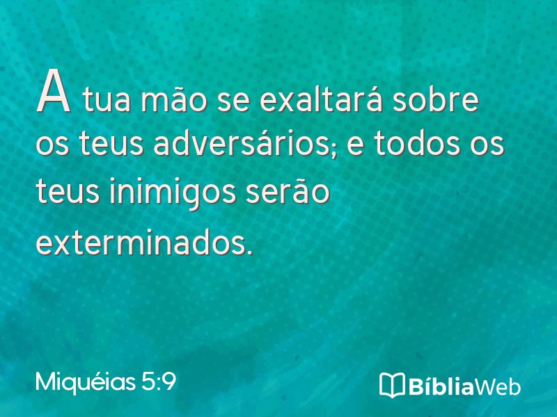 Miquéias 5:9 em imagem para compartilhar