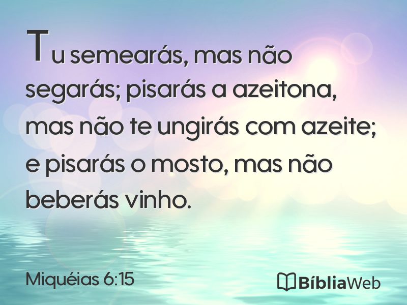 Miquéias 6:15 em imagem para compartilhar