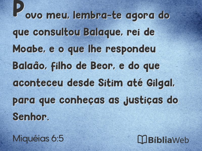 Miquéias 6:5 em imagem para compartilhar