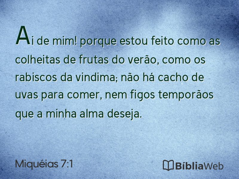 Miquéias 7:1 em imagem para compartilhar