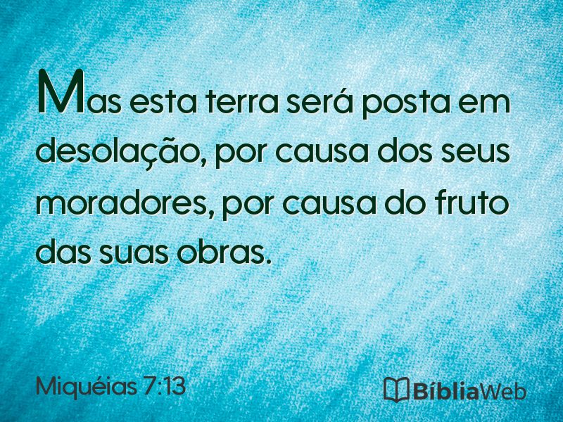 Miquéias 7:13 em imagem para compartilhar