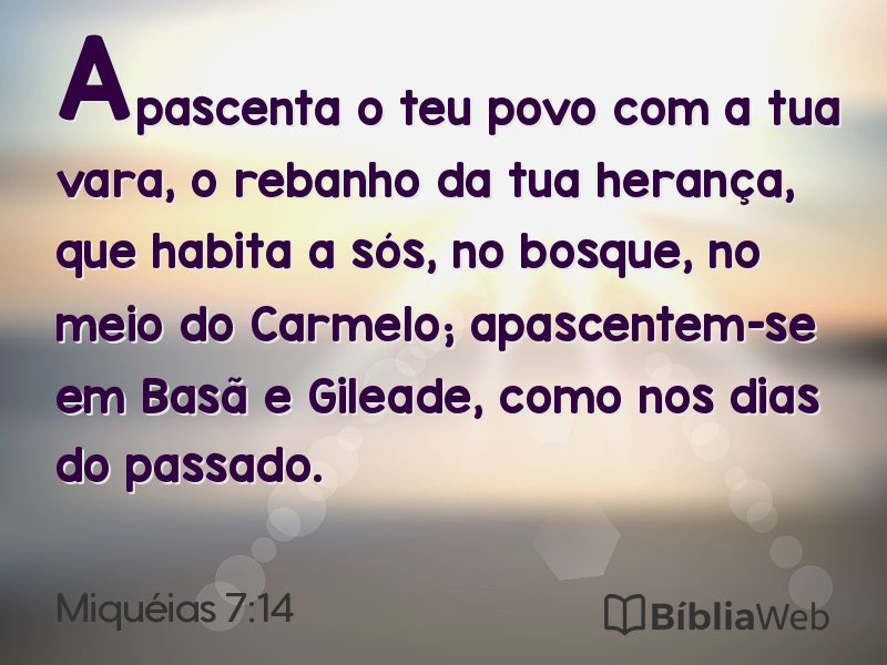 Miquéias 7:14 em imagem para compartilhar